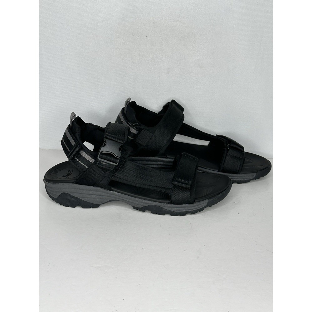 Bass Sporty Trek Sandals Black ‎ Strappy Sz 10